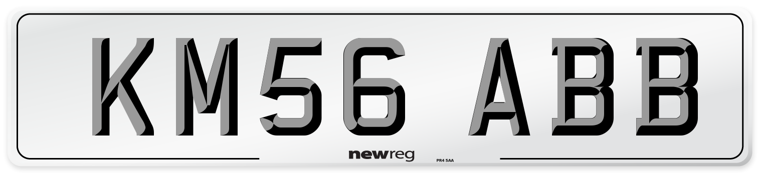KM56 ABB Number Plate from New Reg